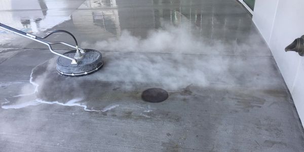 Concrete Cleaning with our hot water machines in Ocean County NJ